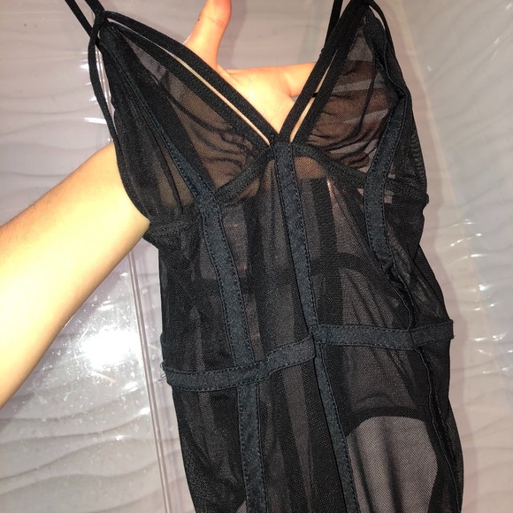 Black Mesh Bodysuit - Picture 3 of 3